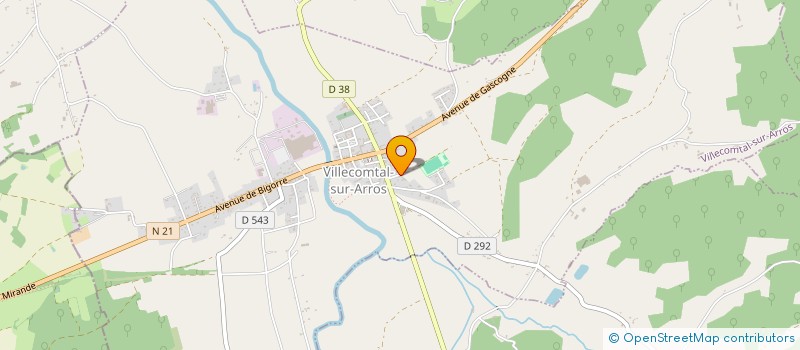 localisation de l'entreprise SARL SUD OUEST RADIO TELEPHONE  VILLECOMTAL-SUR-ARROS