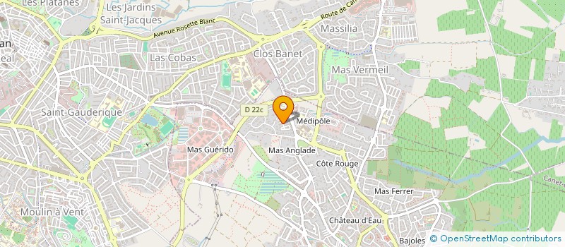 localisation de l'entreprise SARL SUD SANTE  CABESTANY