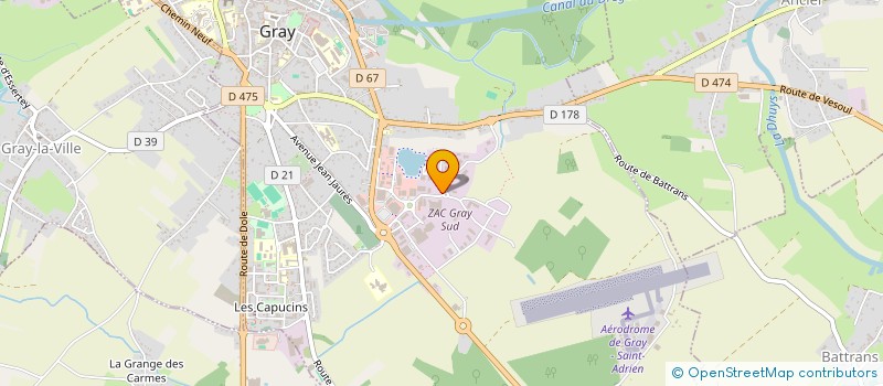 localisation de l'entreprise SARL SULTANE D'AUDE à GRAY