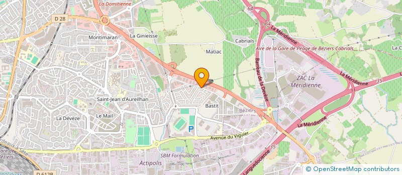 localisation de l'entreprise SARL SUN AVENUE à BEZIERS