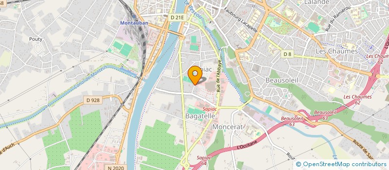 localisation de l'entreprise SARL SUN DIFFUSION  MONTAUBAN