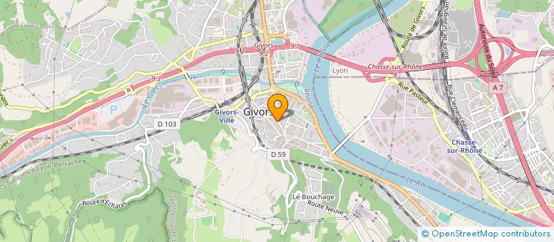 localisation de l'entreprise SARL SUPERBLANC PRESSING à GIVORS