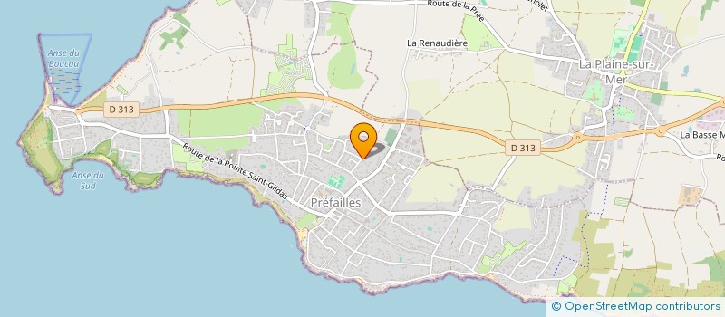 localisation de l'entreprise SARL SYBARIS à LA PLAINE-SUR-MER