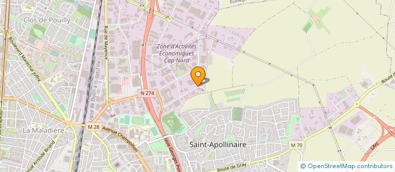 localisation de l'entreprise SARL SYLVAIN BOISSIERE ET ASSOCIES  SAINT-APOLLINAIRE