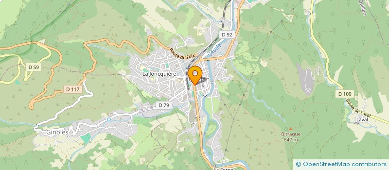localisation de l'entreprise SARL SYLVESTRE à QUILLAN