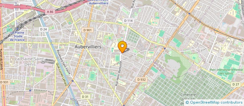 localisation de l'entreprise SARL T & B à AUBERVILLIERS