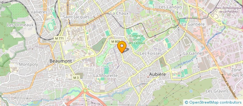 localisation de l'entreprise SARL T.M.D.  AUBIERE