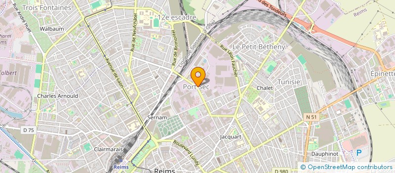 localisation de l'entreprise SARL T M S  REIMS