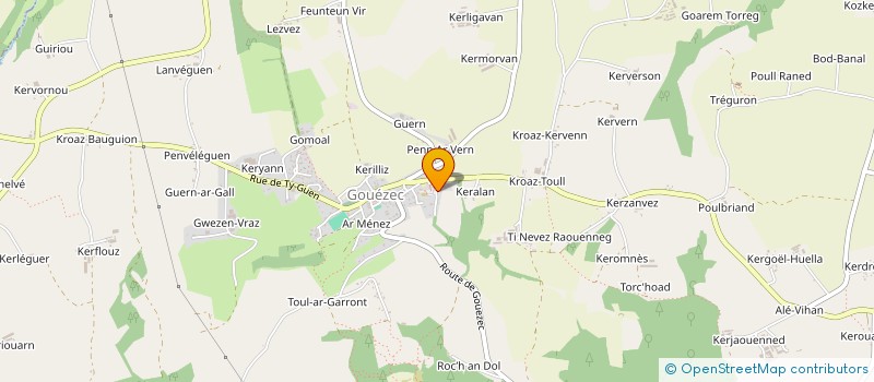 localisation de l'entreprise SARL T.P.1  GOUEZEC
