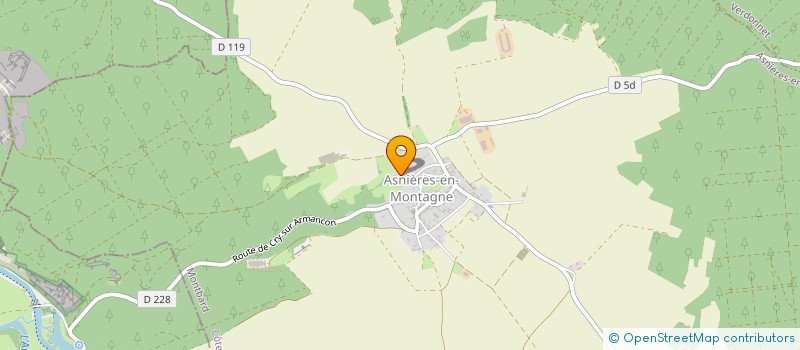 localisation de l'entreprise SARL T.P.M.C  ASNIERES-EN-MONTAGNE