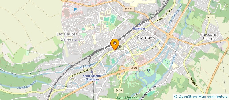 localisation de l'entreprise SARL T P R D  ETAMPES