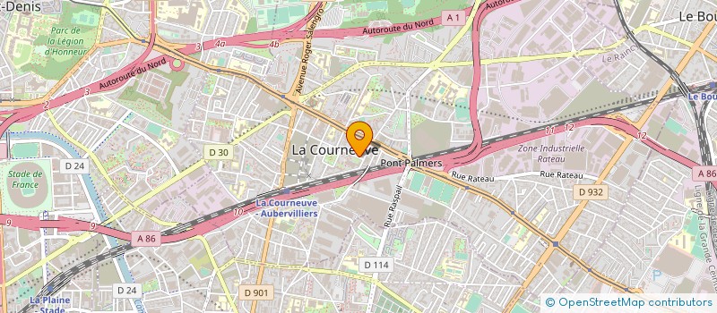 localisation de l'entreprise SARL T.P.Z à LA COURNEUVE