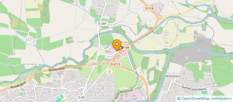 localisation de l'entreprise SARL T.S.A.  CARCASSONNE