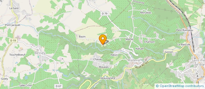 localisation de l'entreprise SARL T13  MALLEVAL