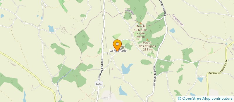 localisation de l'entreprise SARL TAILLEFER  LABESSIERE-CANDEIL