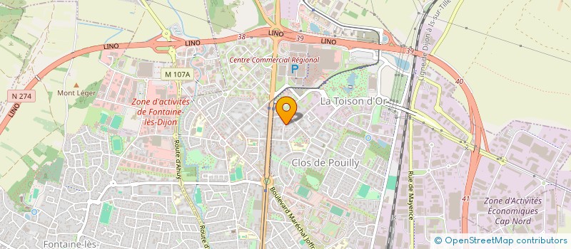 localisation de l'entreprise SARL TAXI LEPAGE  DIJON