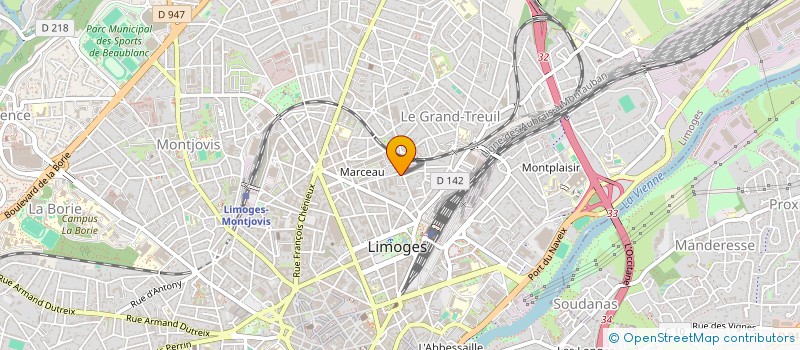 localisation de l'entreprise SARL TAXI SULYVAN à LIMOGES
