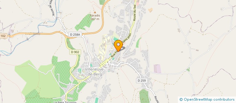 localisation de l'entreprise SARL TAXIS DE L'AUZON à VILLENEUVE-DE-BERG