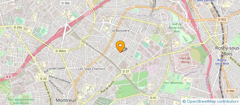 localisation de l'entreprise SARL TAXYZ GESTION à MONTREUIL