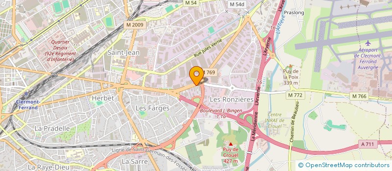 localisation de l'entreprise SARL TECH CLIM' DIFFUSION à CLERMONT-FERRAND