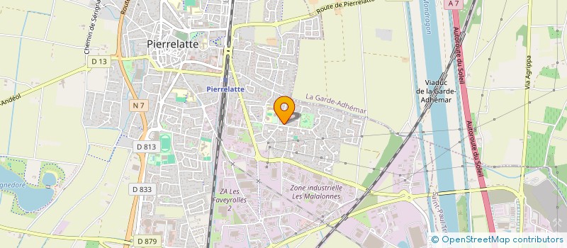 localisation de l'entreprise SARL TECHNIBAT  PIERRELATTE
