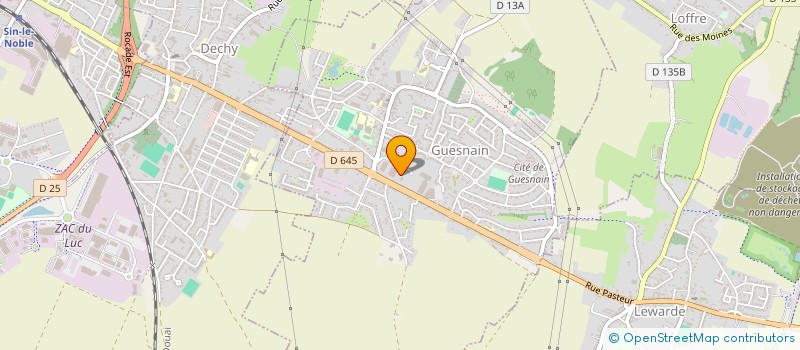 localisation de l'entreprise SARL TECHNIPLAST ALU  GUESNAIN