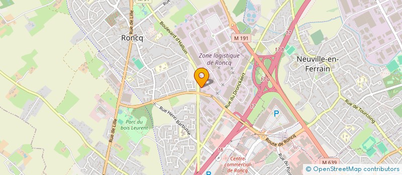 localisation de l'entreprise SARL TENDANCE MUR  RONCQ