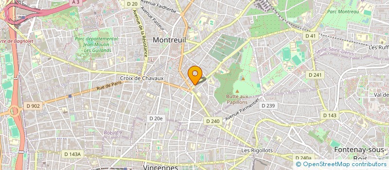 localisation de l'entreprise SARL TEX MODE à MONTREUIL