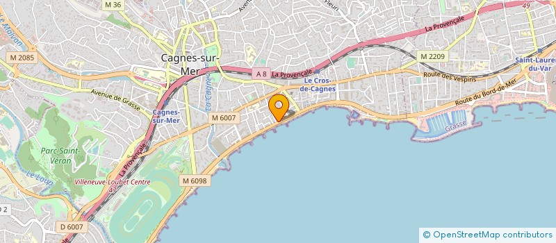 localisation de l'entreprise SARL THE CALIFORNIAN à CAGNES-SUR-MER