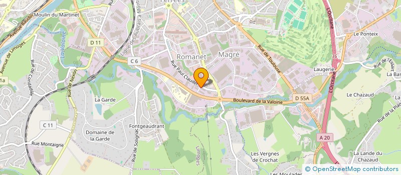 localisation de l'entreprise SARL THERMIQUE 87  LIMOGES