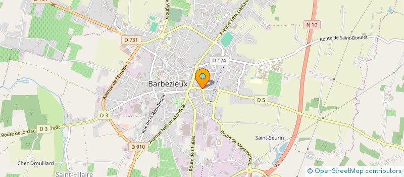 localisation de l'entreprise SARL THERMIQUE ELECTRICITE à BARBEZIEUX-SAINT-HILAIRE