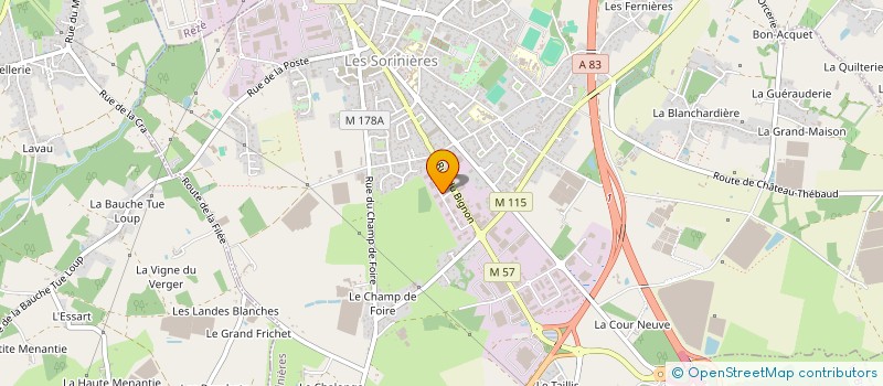 localisation de l'entreprise SARL THIBAUDEAU à LES SORINIERES