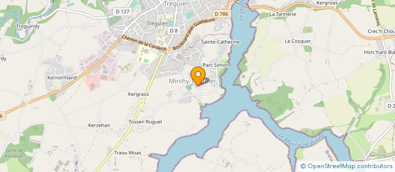 localisation de l'entreprise SARL THOMAS  MINIHY-TREGUIER