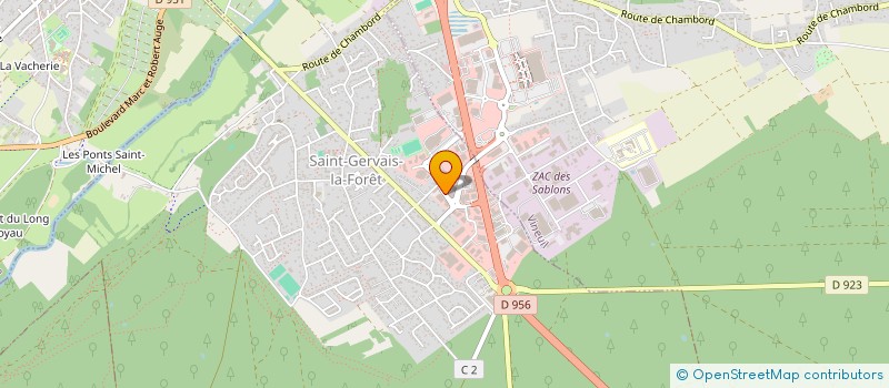 localisation de l'entreprise SARL TISSUS DU SENONAIS  SAINT-GERVAIS-LA-FORET