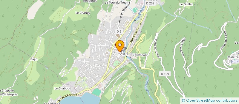 localisation de l'entreprise SARL TISSUS JACQUES VENTE TISSUS  ALLEVARD