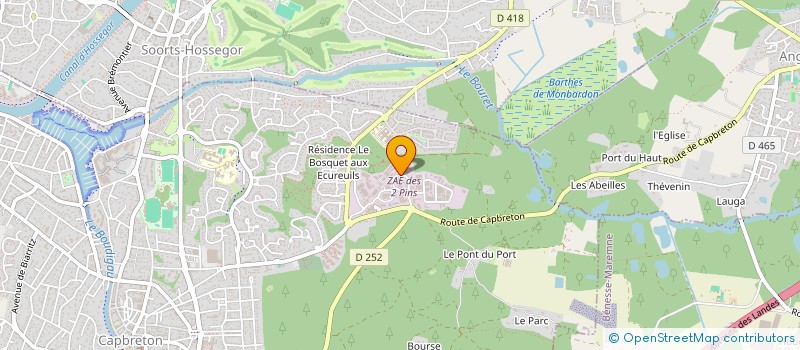 localisation de l'entreprise SARL TONIUTTI ET FILS  CAPBRETON