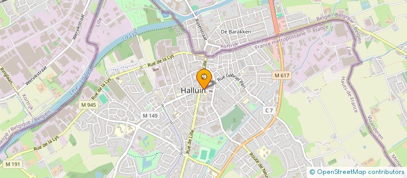 localisation de l'entreprise SARL TOPAZE à HALLUIN