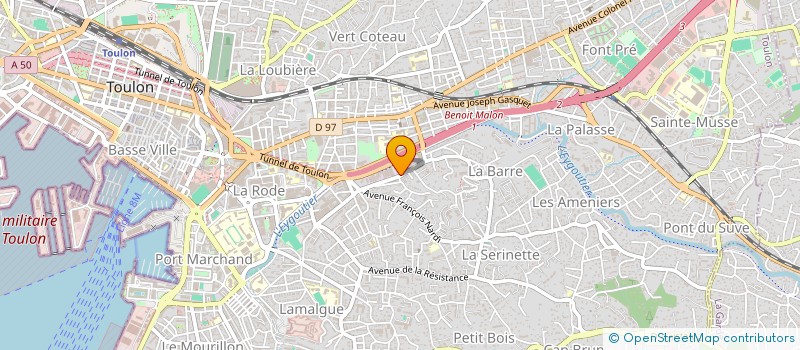 localisation de l'entreprise SARL TOULONNAISE DE COMBUSTIBLE à TOULON