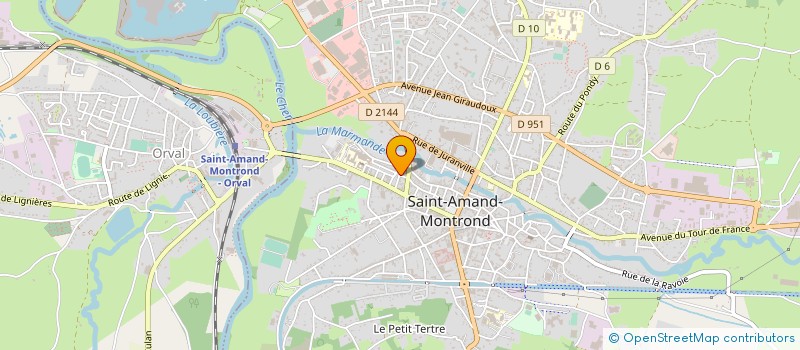 localisation de l'entreprise SARL TOUTBAT CONSTRUCTION  SAINT-AMAND-MONTROND