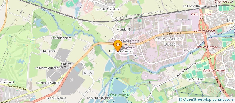 localisation de l'entreprise SARL TRADI VIANDE à VEZIN-LE-COQUET