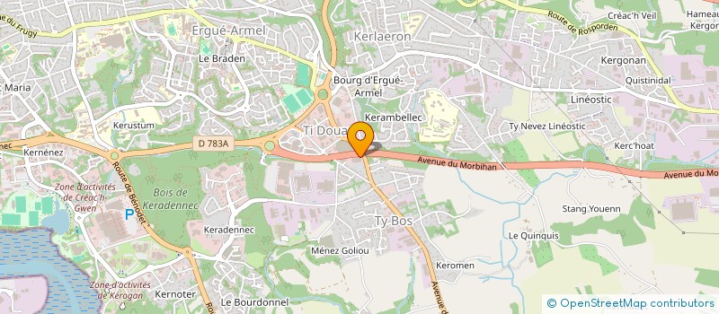 localisation de l'entreprise SARL TRAMPOLINE PARK à QUIMPER