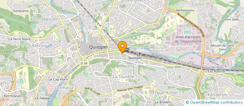 localisation de l'entreprise SARL TRAN DINH  QUIMPER