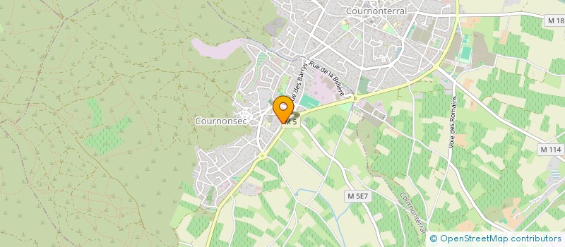 localisation de l'entreprise SARL TRANS'BENNES D'OC  COURNONSEC