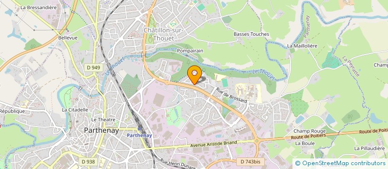 localisation de l'entreprise SARL TRANS EUROPE  PARTHENAY