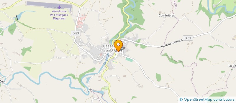 localisation de l'entreprise SARL TRANS-INTER 12 à CASSAGNES-BEGONHES
