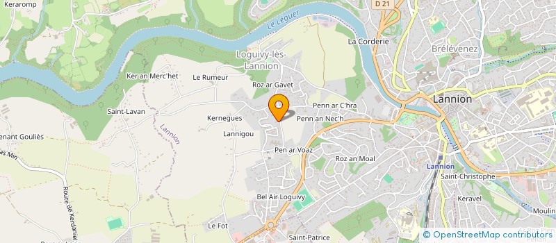 localisation de l'entreprise SARL TRANS INTER TREGORROIS  PLOUBEZRE