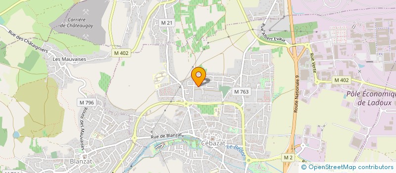 localisation de l'entreprise SARL TRANS'METAL AUVERGNE  CEBAZAT