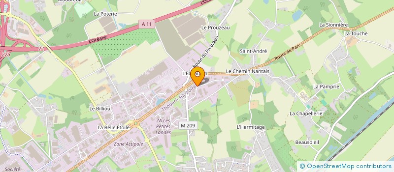 localisation de l'entreprise SARL TRANSPORT CHOLOUX  THOUARE-SUR-LOIRE