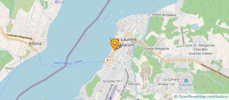 localisation de l'entreprise SARL TRANSPORT ET SERVICES DE L'OUEST à SAINT-LAURENT-DU-MARONI