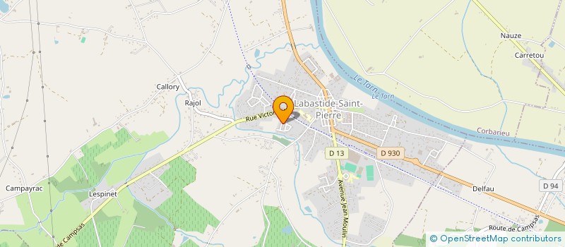 localisation de l'entreprise SARL TRANSPORT MAURICE MIEULET ET FILLE  LABASTIDE-SAINT-PIERRE